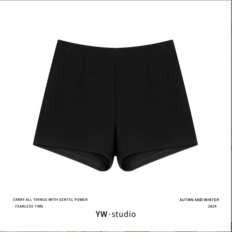 YUWEI/定制 （ 玉维同款）黑色高腰修身打底裤  8866