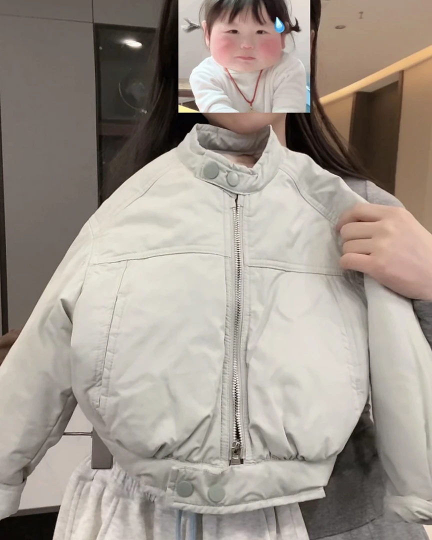 【小首尔】现货-男女童潮流帅气外套冬保暖夹棉加厚夹克上衣HBB6371