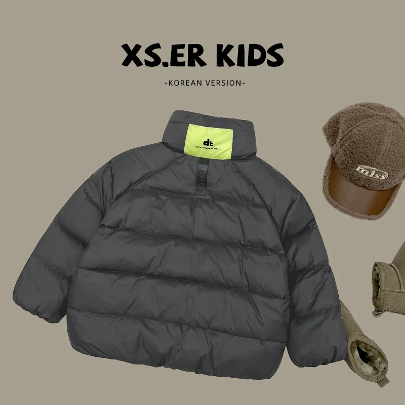 【小首尔】原版男童韩版洋气白鸭绒羽绒服时尚轻薄外套HBB3024