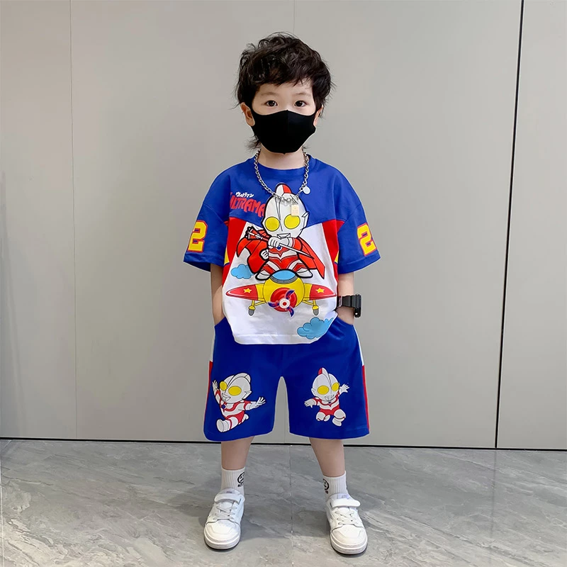 男童夏装套装痞帅儿童炸街短袖奥特曼衣服3-6岁网红爆款