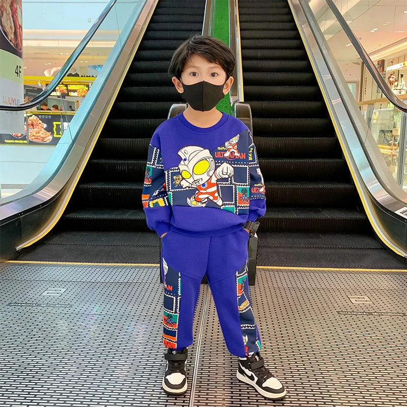 奥特曼衣服男孩时髦潮儿童卫衣帅气宝宝秋装洋气春秋男童网红套装