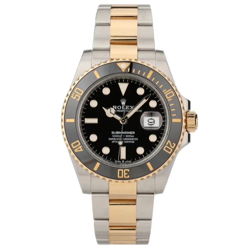 99新 Rolex/劳力士 潜航者系列男表/表径41mm/间金黑/21年全套