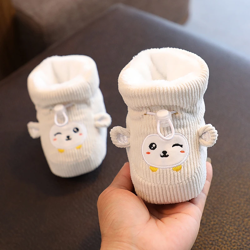 婴儿鞋秋冬季1岁加绒加厚保暖棉鞋袜男女宝宝学步鞋不掉0-6—12月