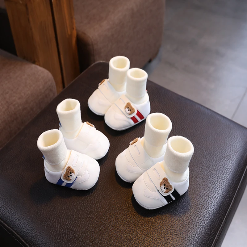 春秋冬季婴儿鞋0-1岁3-6-9个月男女宝宝软底学步新生不掉布鞋袜12