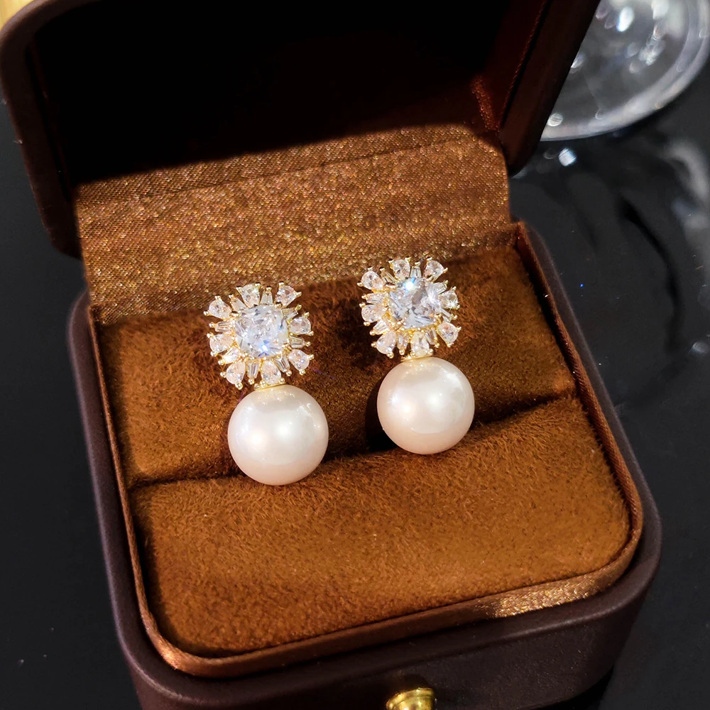 铜合金耳饰 气质轻奢时尚百搭法式小众简约精致耳环PT0206