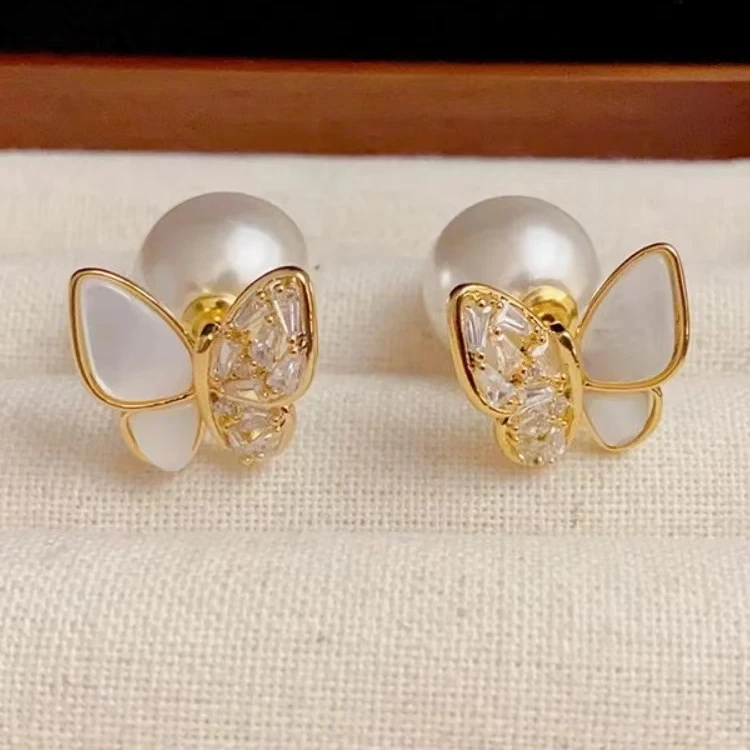 铜合金耳饰 时尚高级蝴蝶百搭新款爆款耳饰PT0049