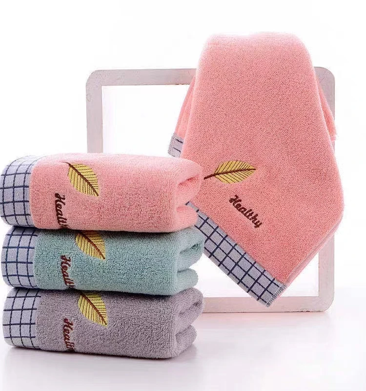 毛巾高档柔软家用可爱日用日用棉柔纯棉吸水加厚三条装（颜色随机）
