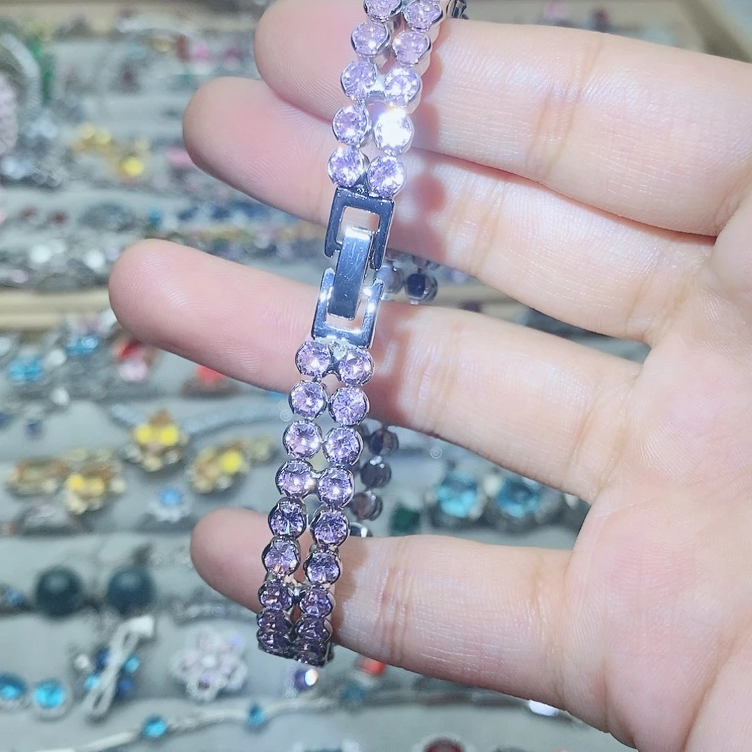 【闪购商品】绿水晶戒指银S925镶嵌