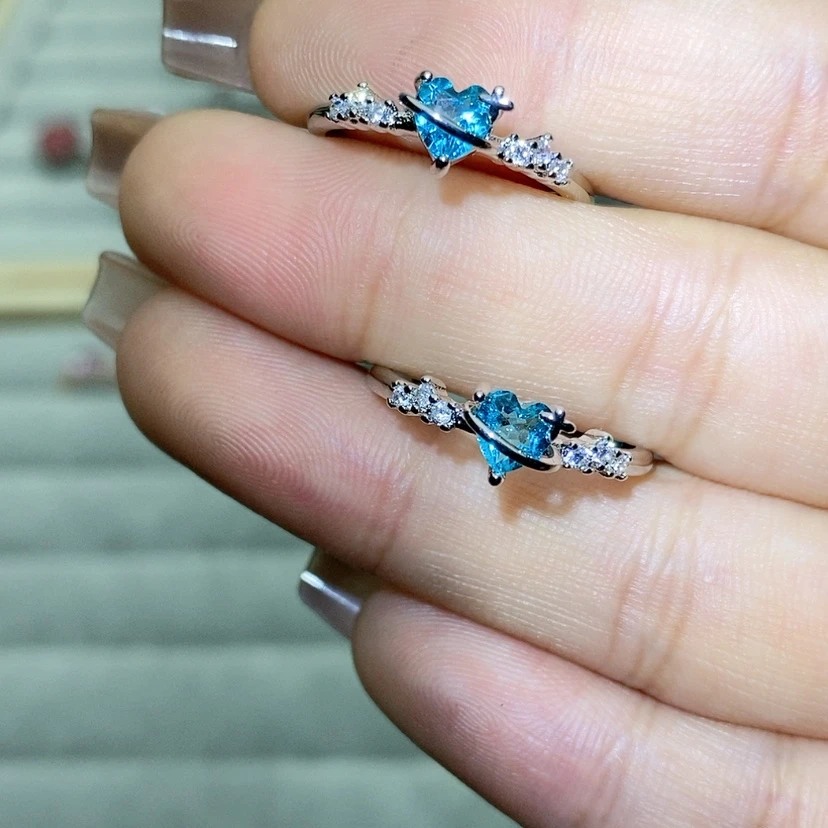 【闪购商品】烟晶戒指银S925镶嵌