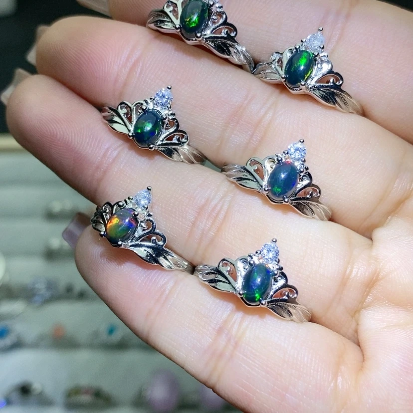 【闪购商品】烟晶戒指银S925镶嵌