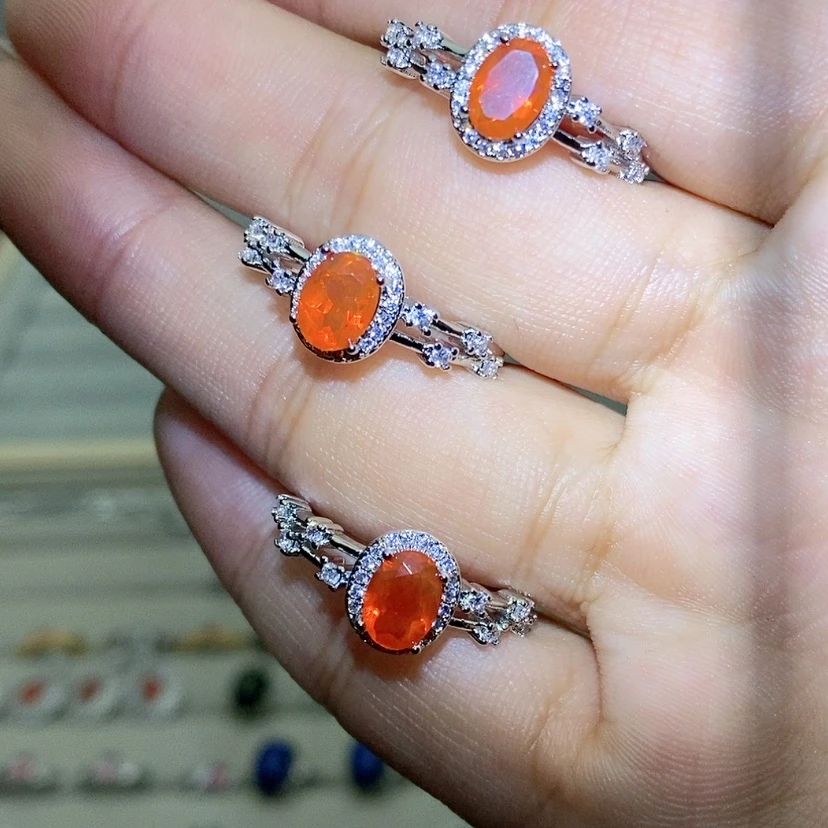 【闪购商品】烟晶戒指银S925镶嵌