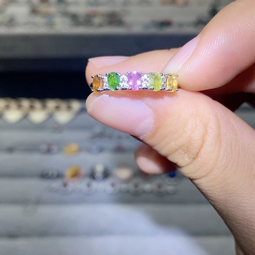 【闪购商品】烟晶戒指银S925镶嵌