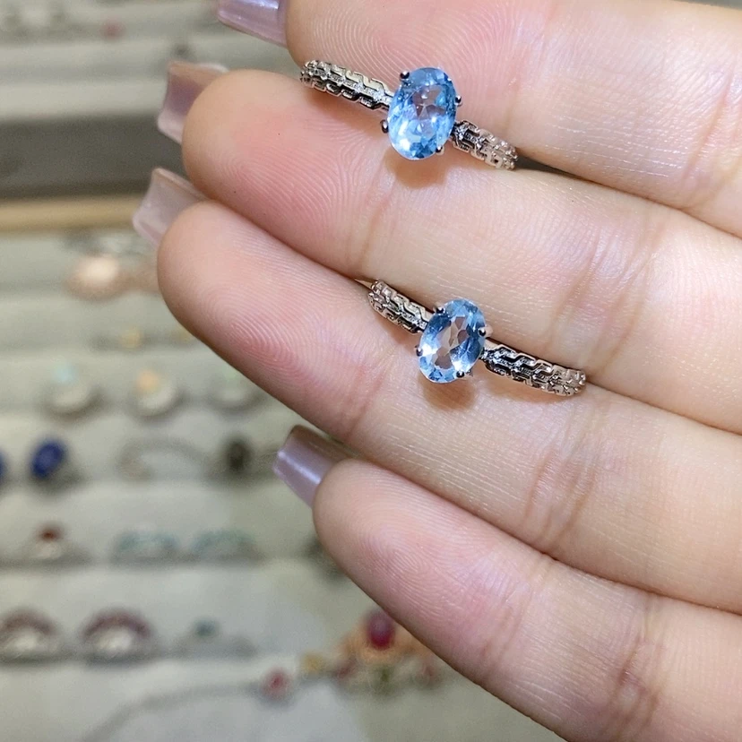 【闪购商品】烟晶戒指银S925镶嵌