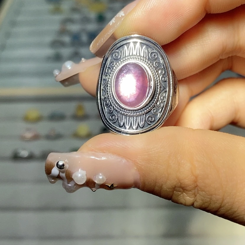 【闪购商品】烟晶戒指银S925镶嵌