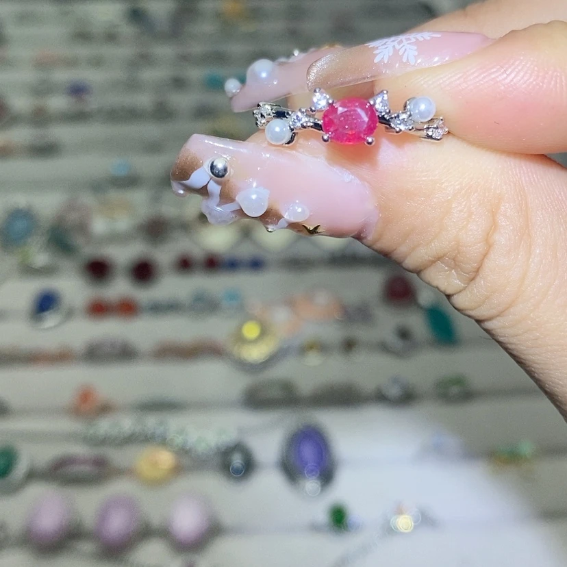 【闪购商品】烟晶戒指银S925镶嵌
