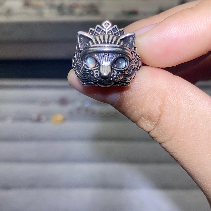 【闪购商品】烟晶戒指银S925镶嵌