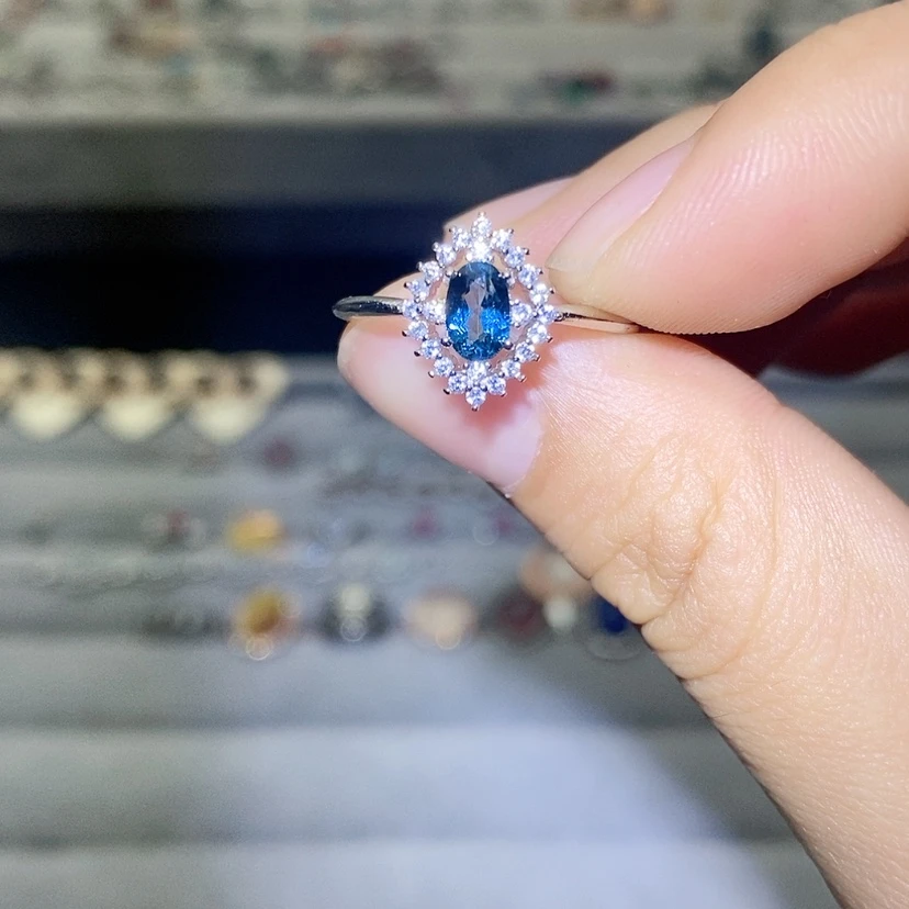 【闪购商品】烟晶戒指银S925镶嵌