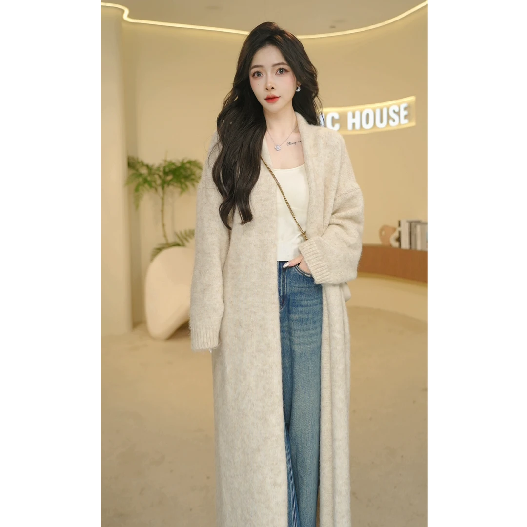 Basic House/百家好2024年春秋新款开衫显瘦百搭慵懒松弛感外套WQ