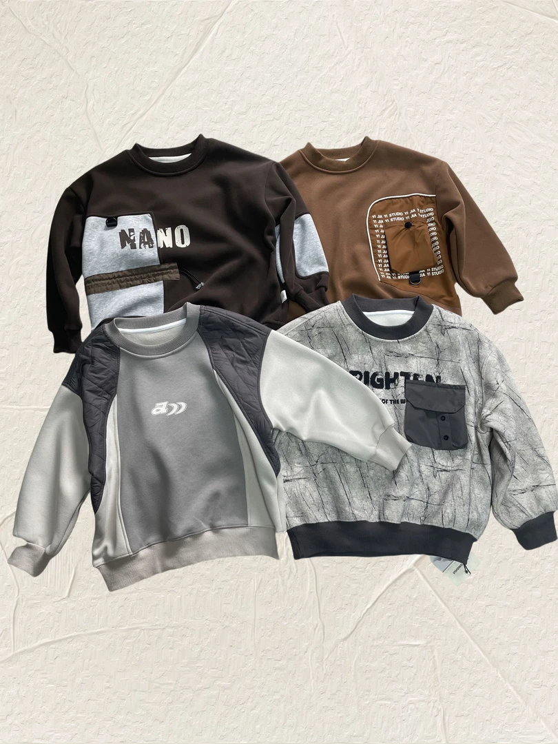 中大童韩款加绒卫衣多款