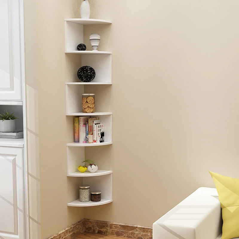 转角置物架书架收纳架壁挂墙壁创意墙角架客厅卧室角落墙上多层架