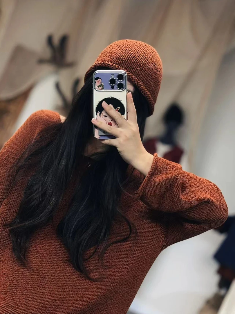 胭絮-B036包头帽秋冬新款全棉堆堆帽 简约大气，百搭男女通搭帽