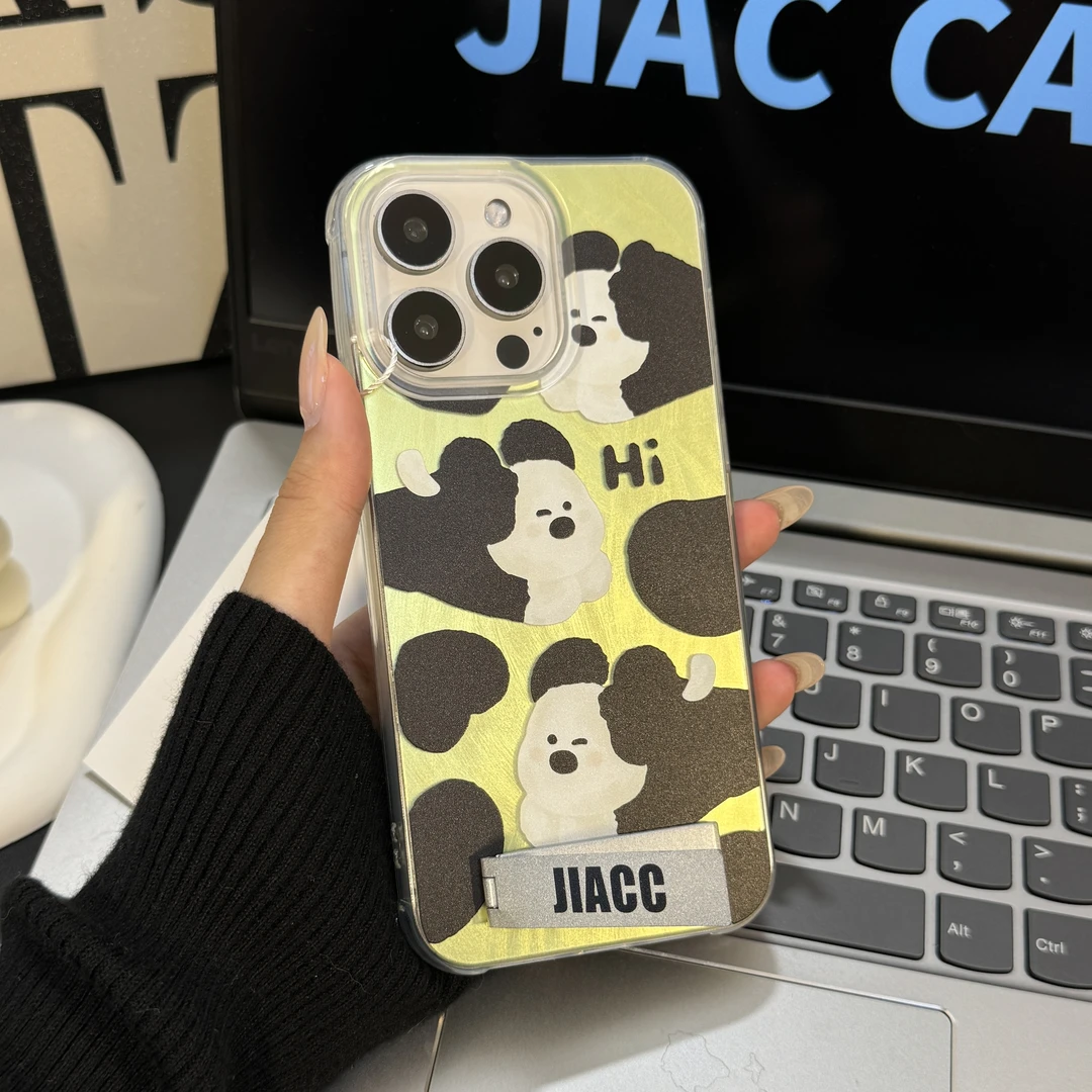 JIAC适用苹果15华为小米14vivo一加oppo防摔情侣hi小狗羽纱手机壳