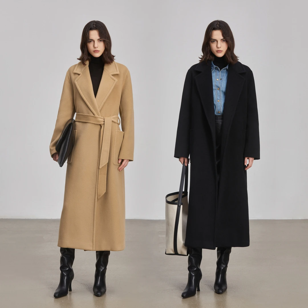 LYNEE【九九大促】【黑标系列】羊毛双面呢大衣女 LGD2DAW148