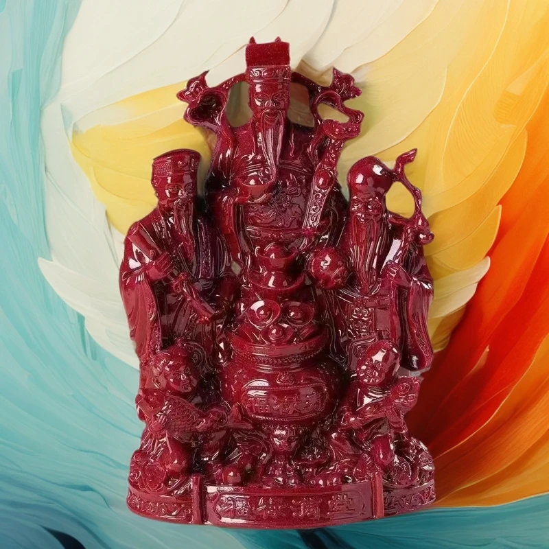 【YS专属】招财灵砂福禄寿五路财神爷供奉三星摆件