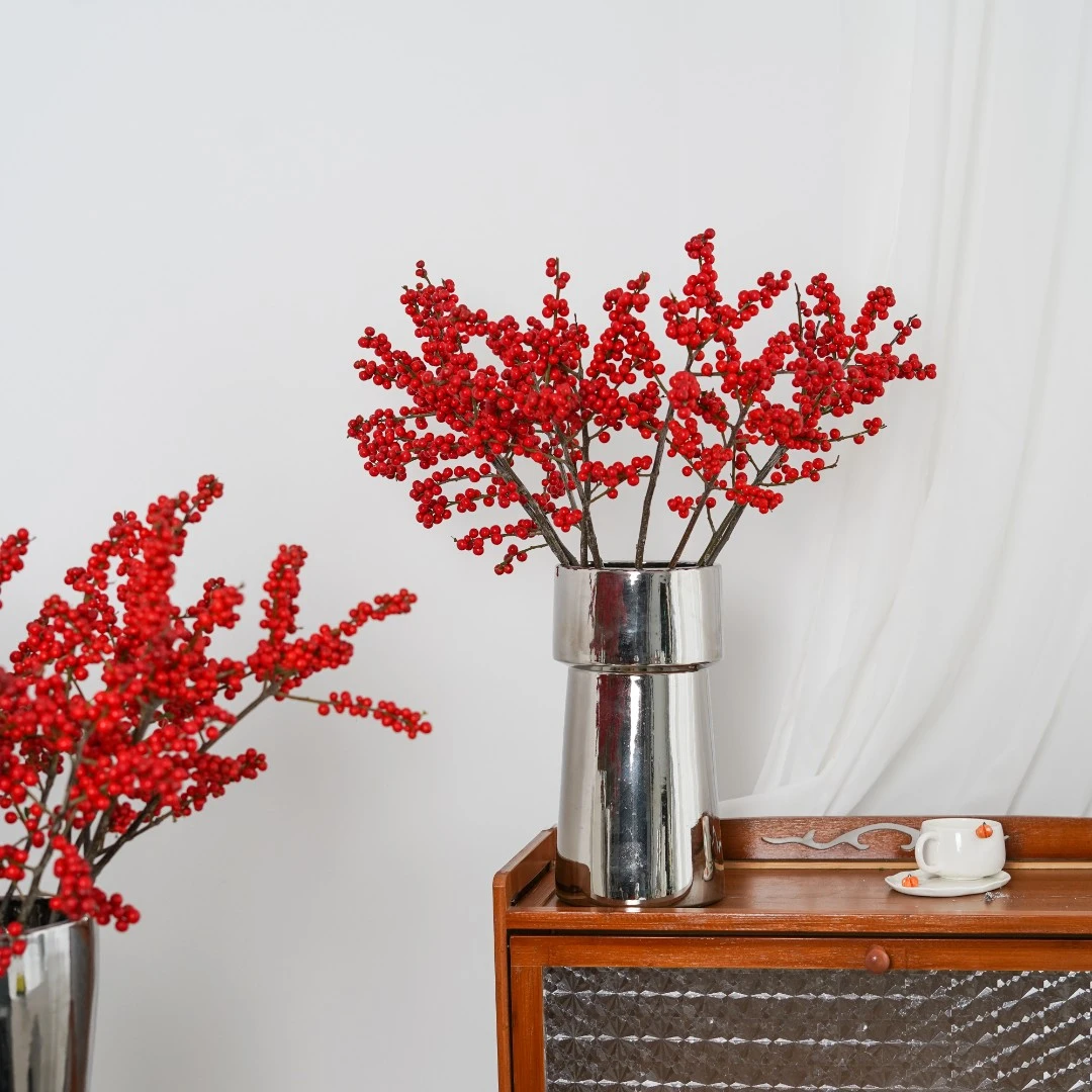 【小阿阮】冬青[ 桌面款 ]A级北美冬青喜庆红色花 居家装饰摆台顺丰