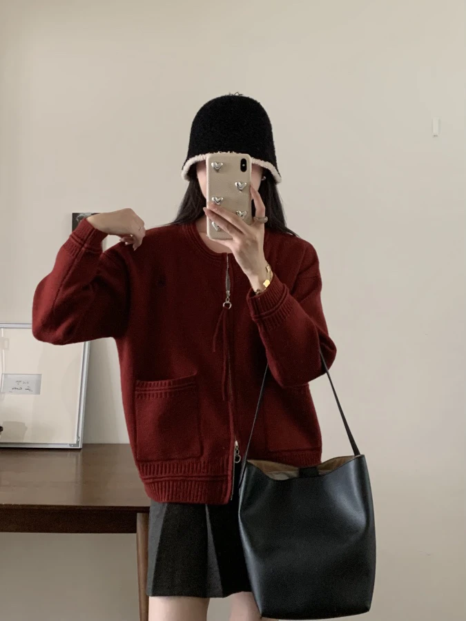 秋冬款加厚毛衫休闲宽松时尚开衫