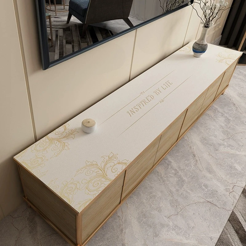 电视柜桌垫长条桌布轻奢餐边柜鞋柜玄关台面保护垫防尘罩遮布盖布