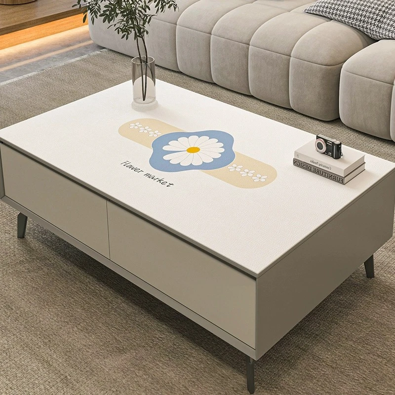 茶几桌布免洗防水防油客厅餐桌垫轻奢高级感软玻璃桌垫家用茶几垫