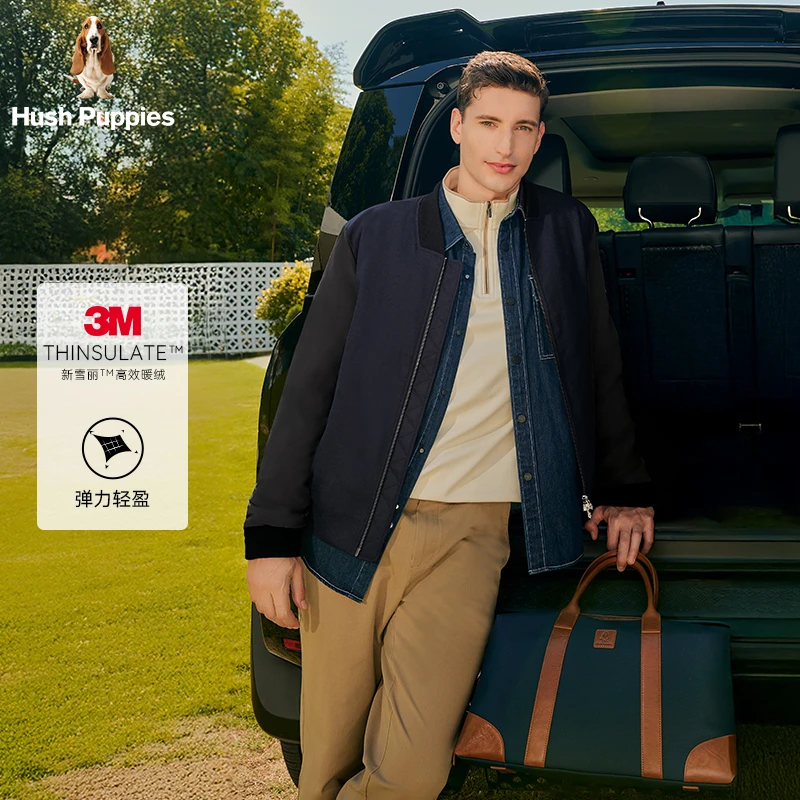 【厚实绵羊毛】暇步士男装冬季3M高效绒夹克棉服HSSDMC35CM635