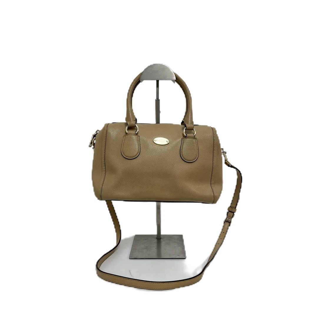 95新 COACH/蔻驰 杏色全皮单肩手提斜挎包 Y-5443-B