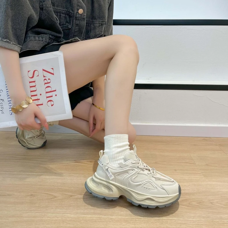 老爹鞋女厚底增高2025秋冬新款网红超火炸街显脚小休闲鞋子运动鞋