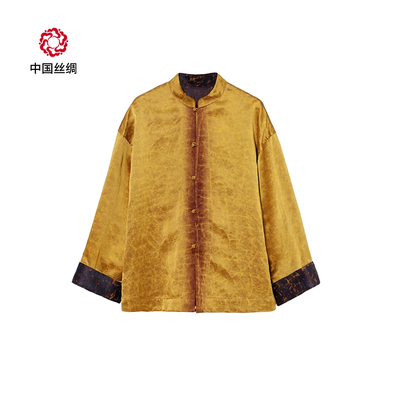 中国丝绸隆鹊『金龟』香云纱长袖外套双面双穿新中式国风高端女装