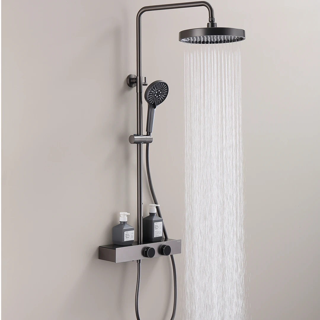 FGBR菲戈9100汉斯镜雨花洒套装加厚顶喷液态硅胶手持六功能出水