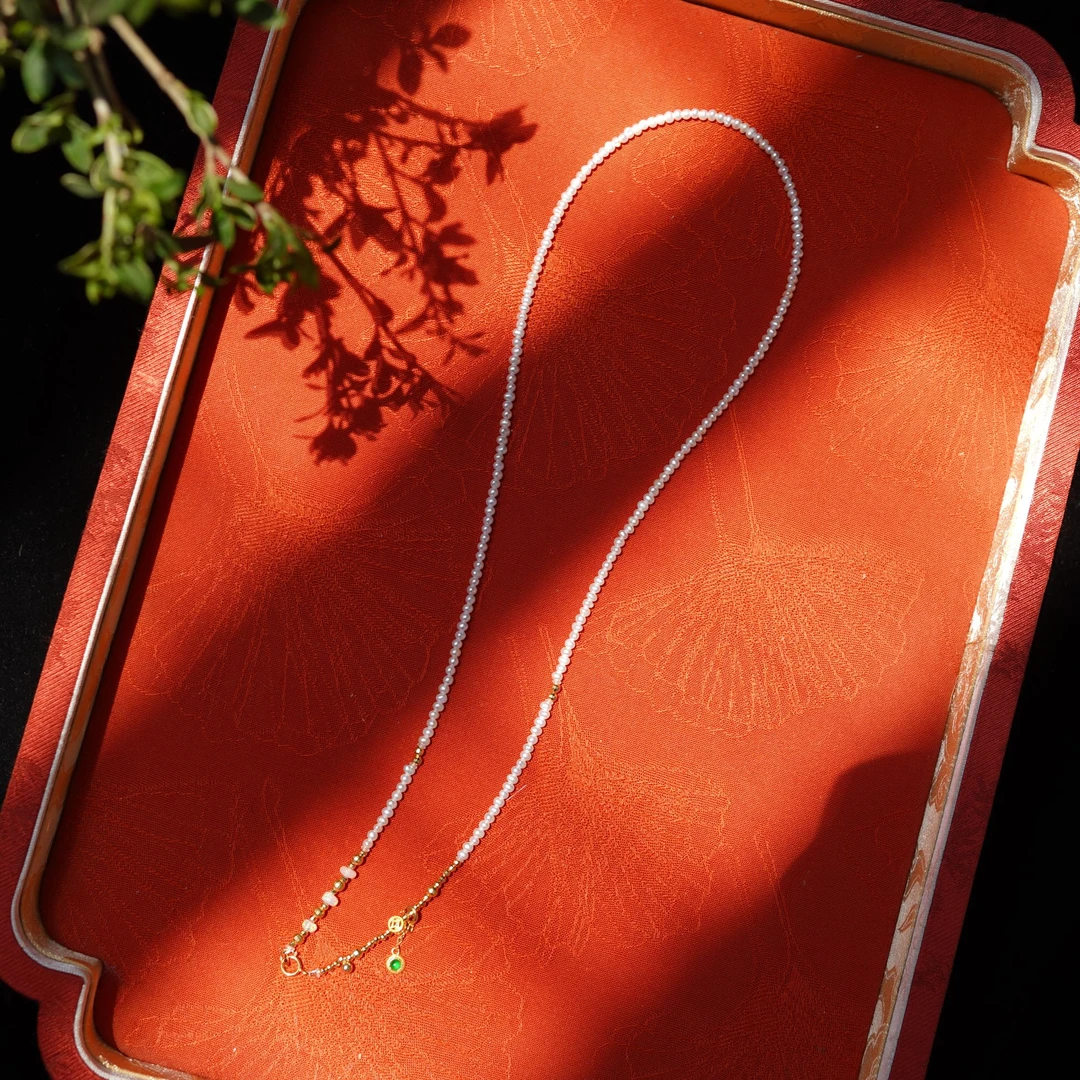 【云临】天然淡水珍珠万能百搭项链18k金镶嵌