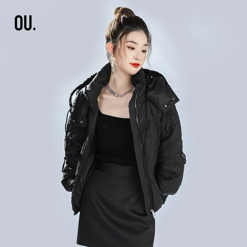 【商场同款】OU./欧点时尚气质简约保暖冬季女士羽绒服1092140562