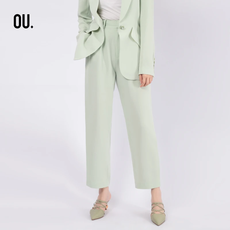 【商场同款】OU.FASHION/欧点优雅休闲直筒西装长裤1213153030
