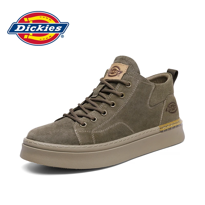 Dickies2023春季男鞋中低帮真皮百搭透气工装商务潮流休闲板鞋21