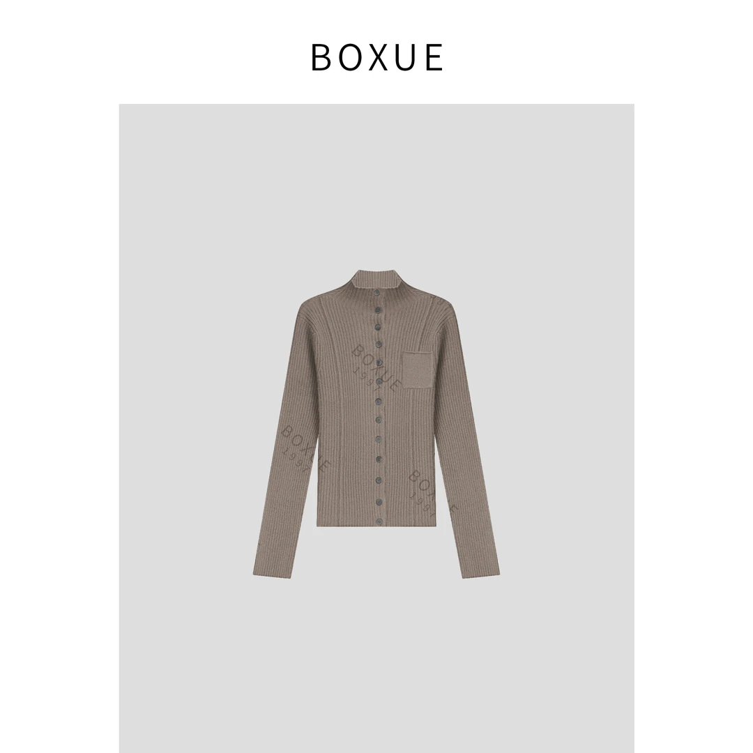 BOXUE“白雾”2024冬季高级感绵羊毛＋山羊绒轻奢 外套#241108W515