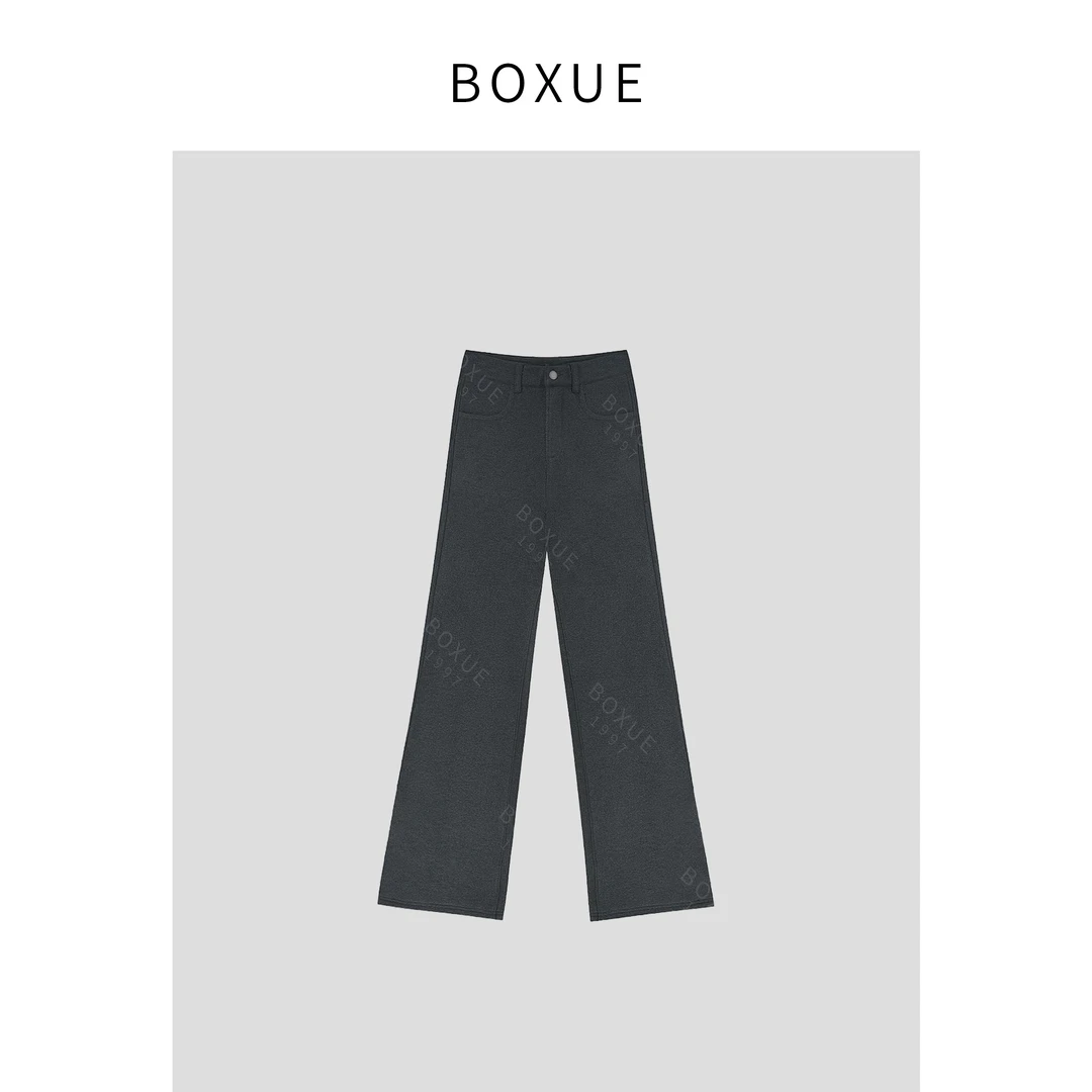 BOXUE “斯德哥” 2024冬季高级感显瘦微喇裤 裤子 #241017K01