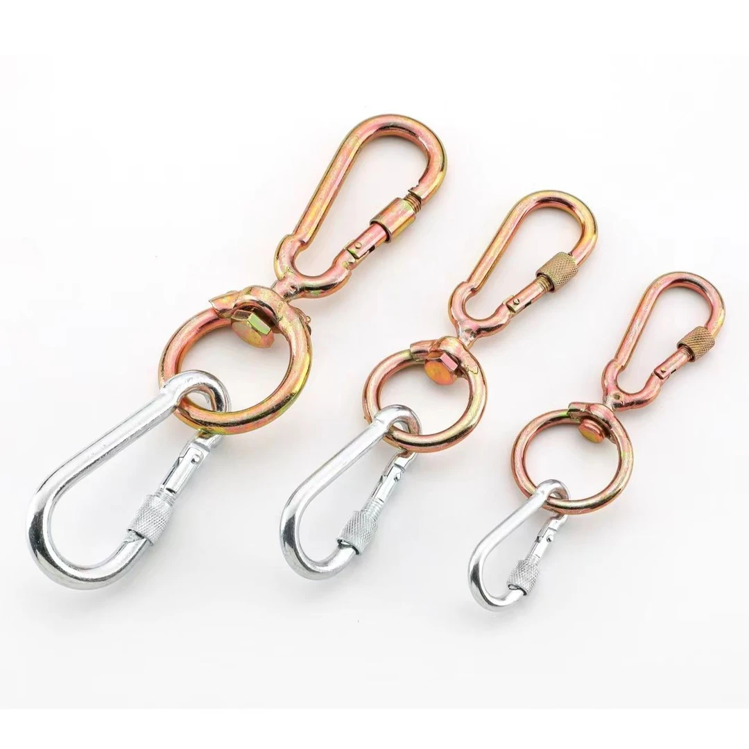 旋转式卡扣转环扣旋转360度拴牛锁扣防脱栓羊栓狗万向保险扣焊接