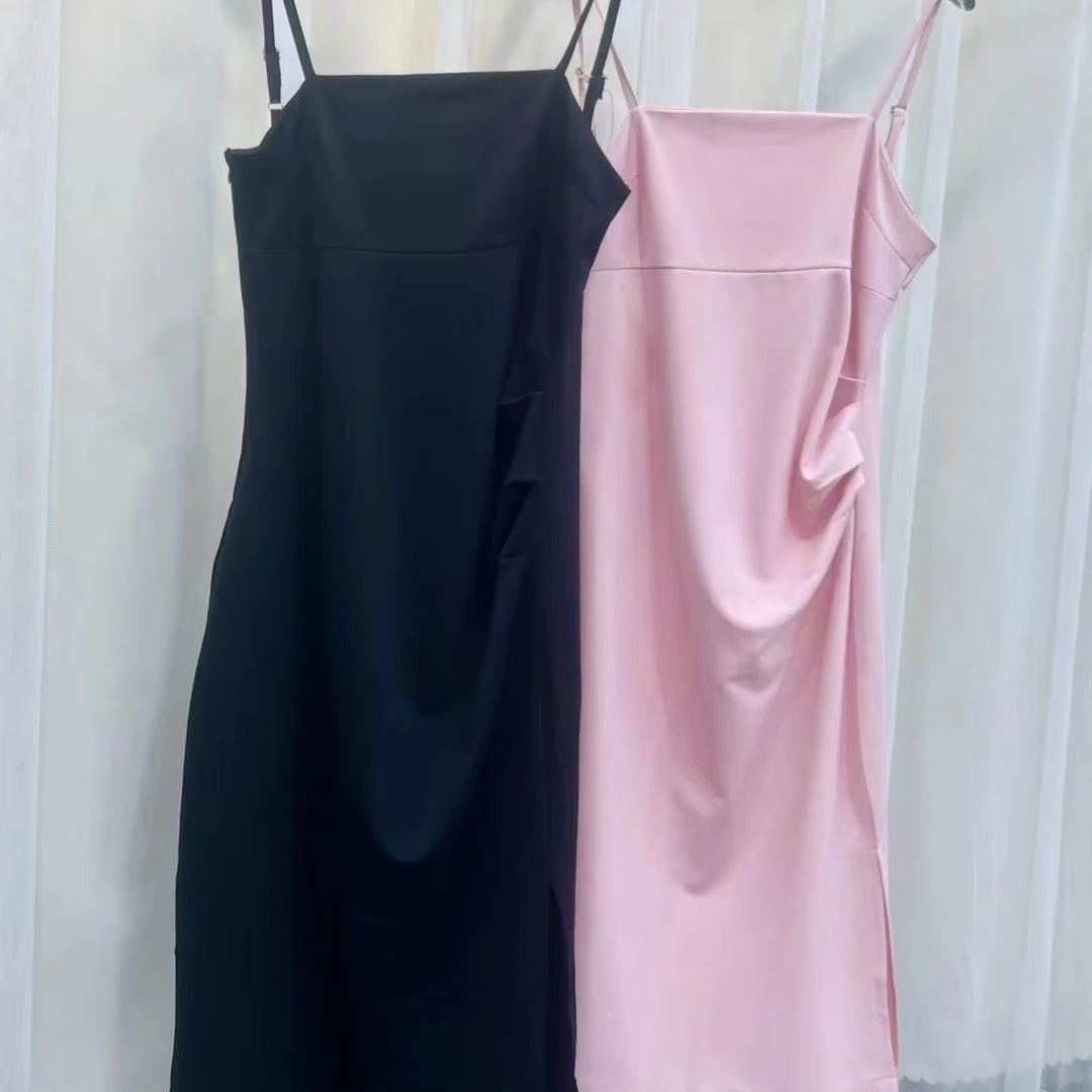 女士修身这肉时尚百搭长款吊带裙