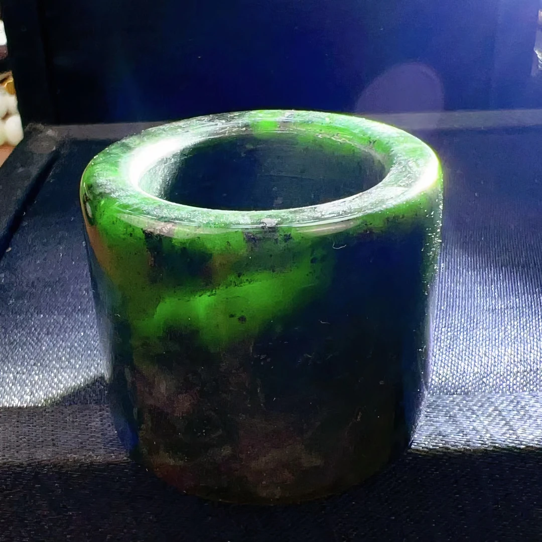 和田玉红皮碧玉扳指拍一发一