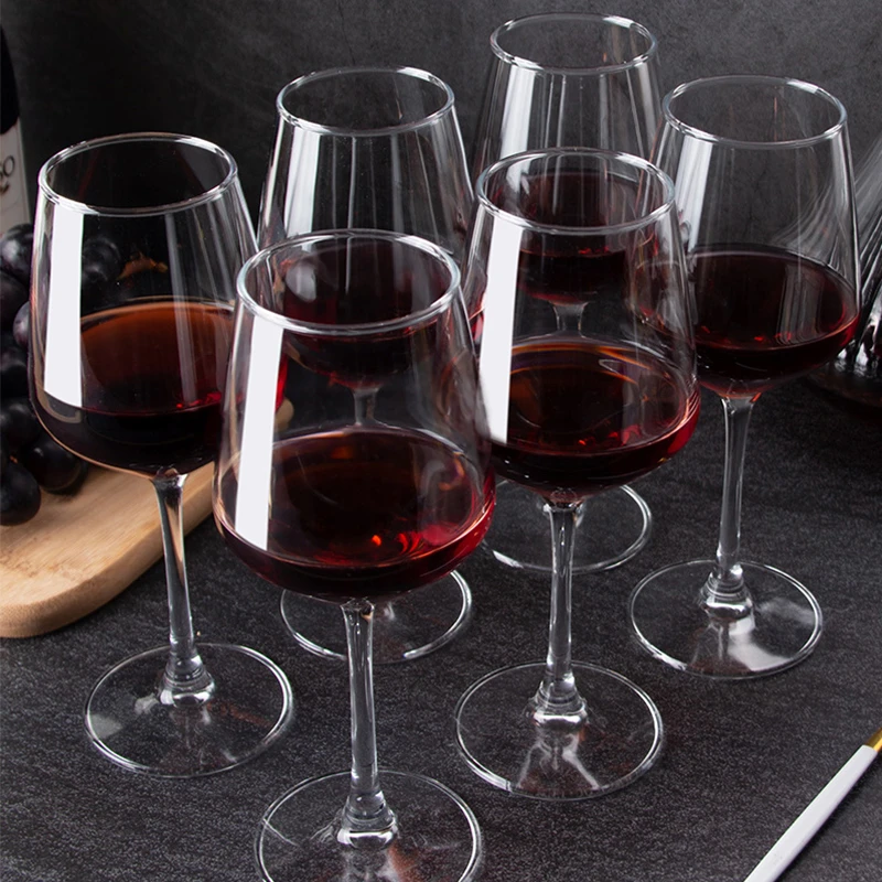 【自营】新年红酒杯套装家用欧式玻璃葡萄酒高脚6只高颜值高档酒具
