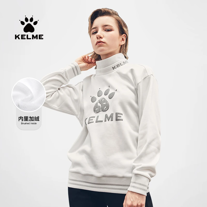 【反季特惠】卡尔美甄选秋冬高领卫衣男女字母时尚休闲保暖加绒卫衣