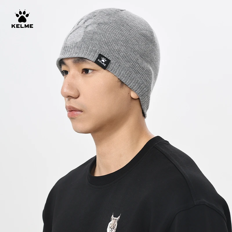 卡尔美秋冬男女同款针织毛线帽防风保暖滑雪骑行帽子【LIVE】