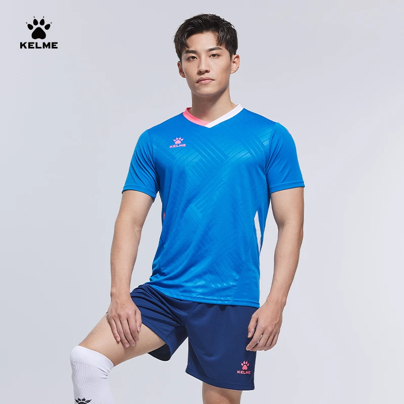 【卡尔美直营店】足球服套装组队比赛训练球衣印制印号V领训练球服